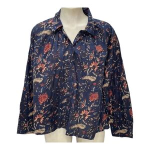 APIECE APART Kira Blousy floral-print organic cotton blouse Size Large